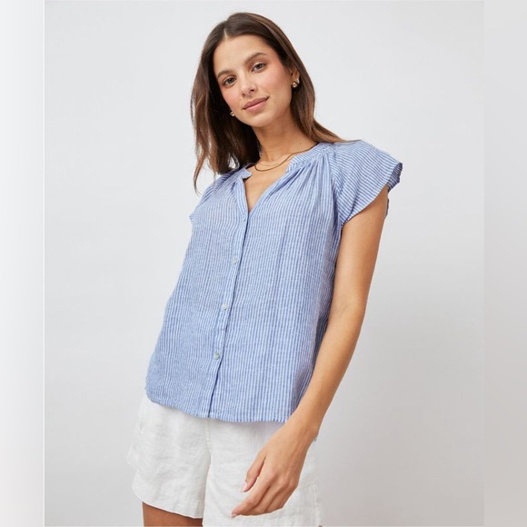 RAILS Linen Striped Alena Shirt - Picture 2 of 11